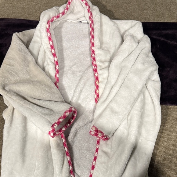 Cozy White and Pink Women's Pajama Robe - Picture 1 of 1